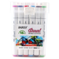 18 Colors Dual Tip Art Oil Based Paint Markers Pen Set